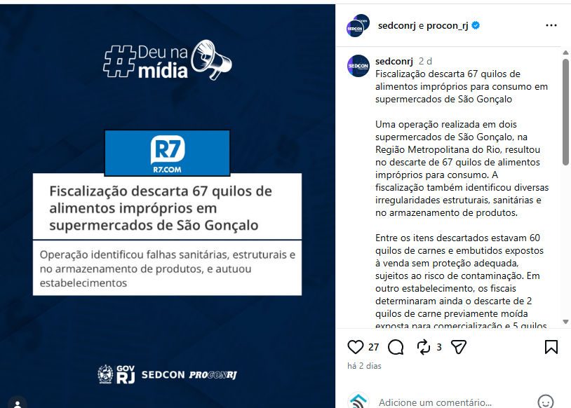Reportagem: Fiscalização descarta 67 quilos de alimentos impróprios em supermercados